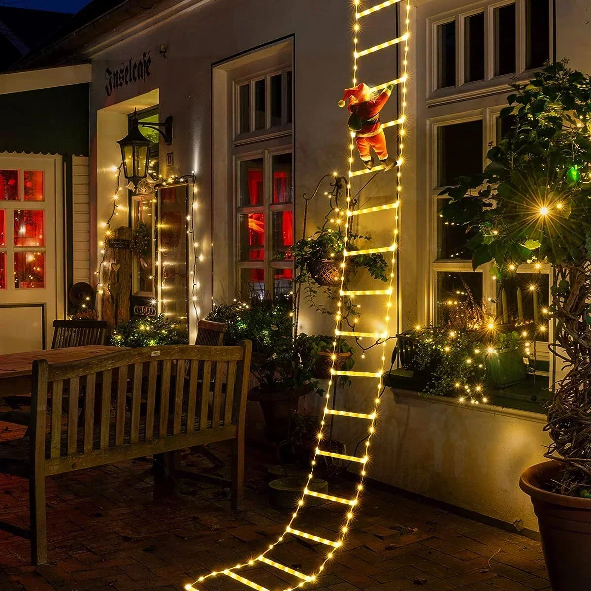 Lighting Tree Decor - LED Ladder Light per babbo natale