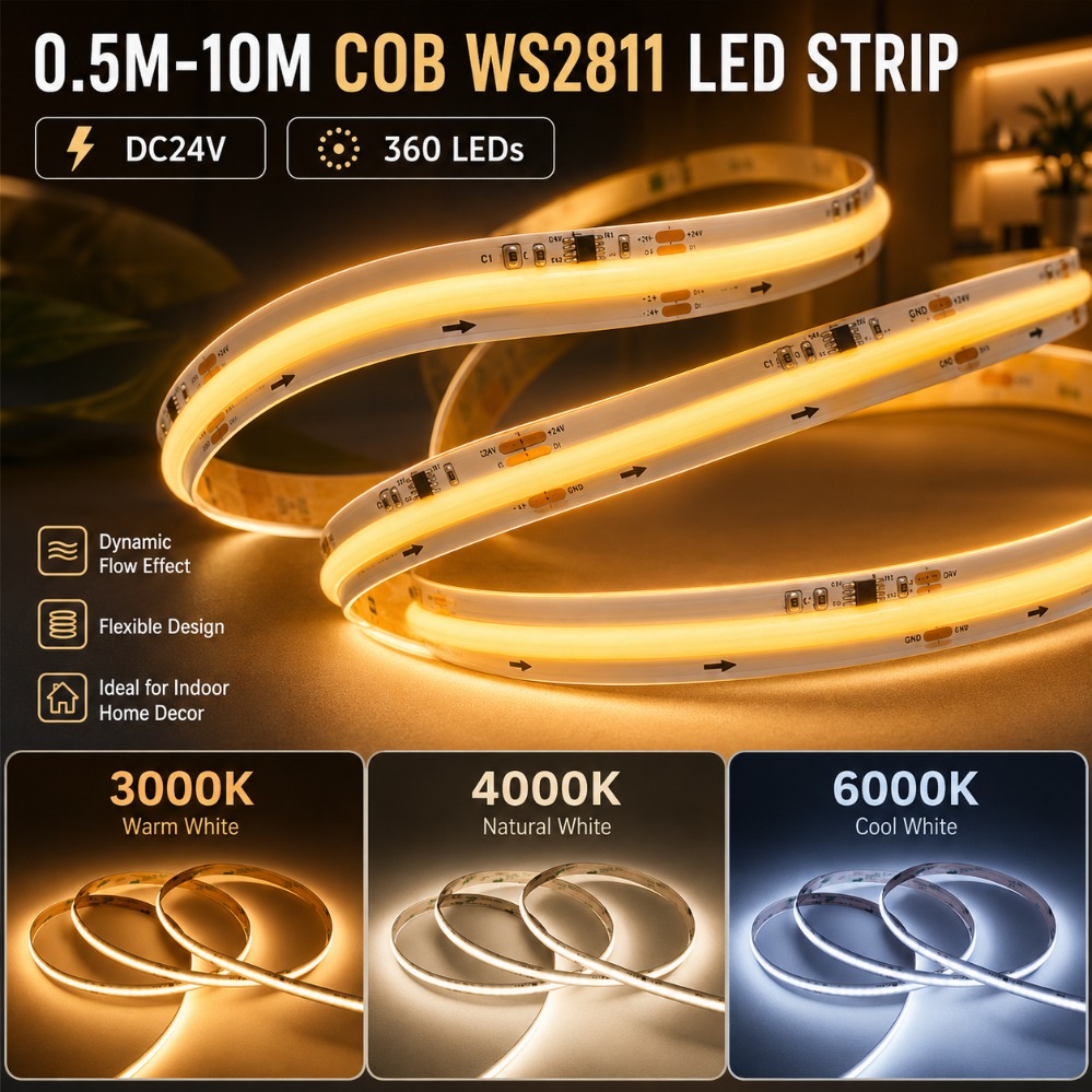 Decor Lighting Address - Striscia LED COB WS2811 Indirizzabile DC24V