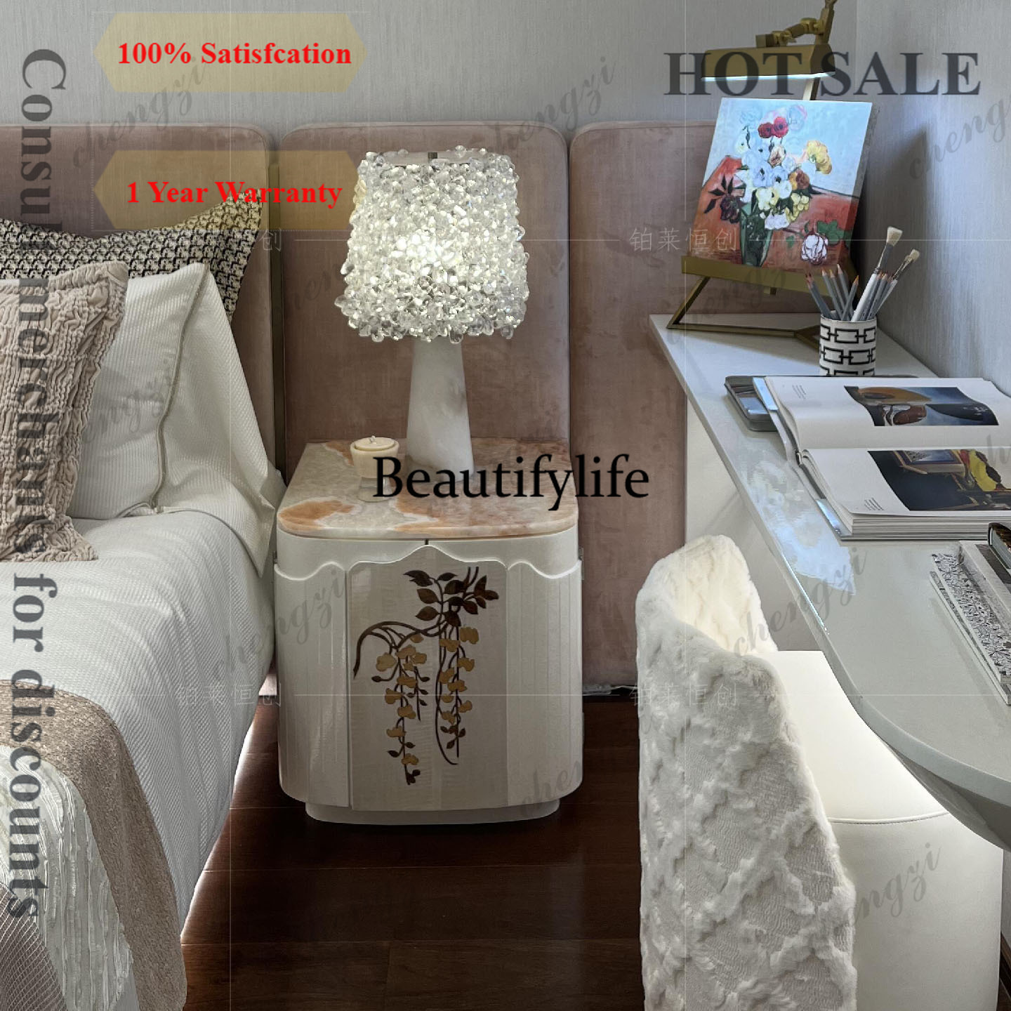 Home Lighting & Decor St Catharines On - B567 Comodino di lusso leggero italiano,