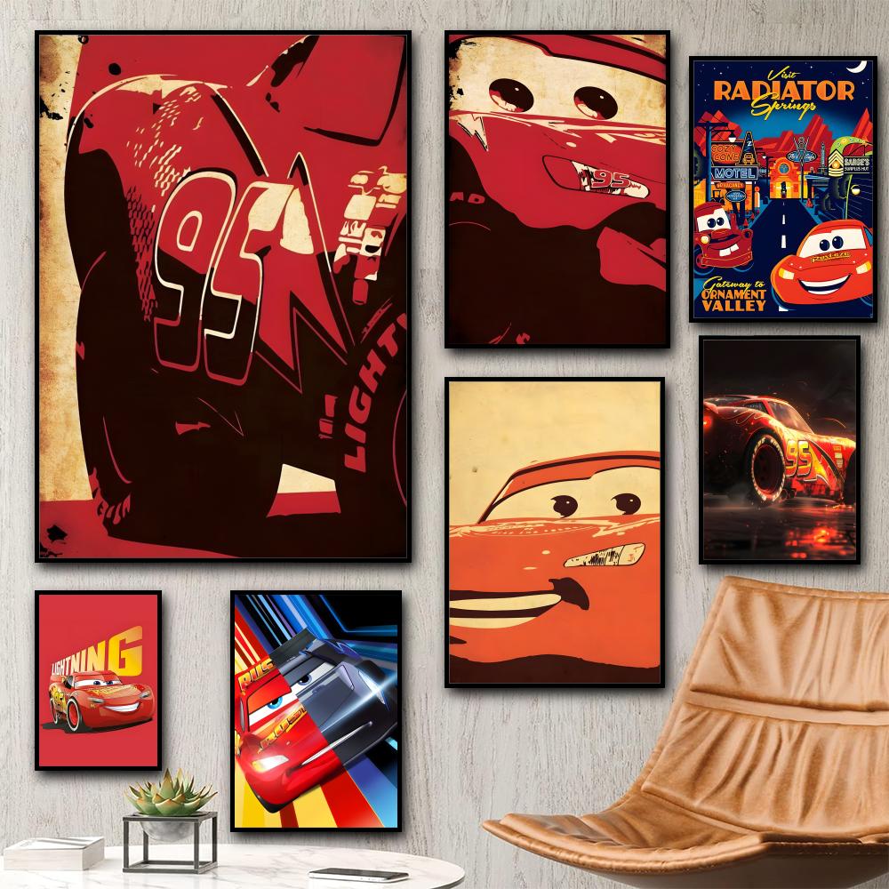 Lighting Mcqueen Decor - Speedy Lightning McQueen Pittura classica Calligrafia