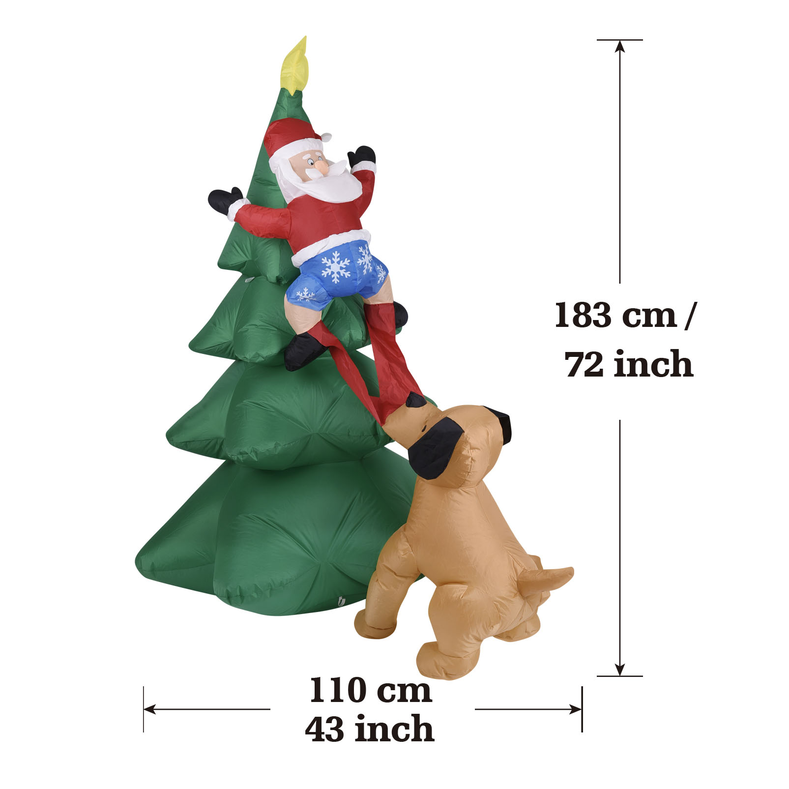 Cane gonfiabile di Natale con  - Lighting Tree Decor recensione e prezzo