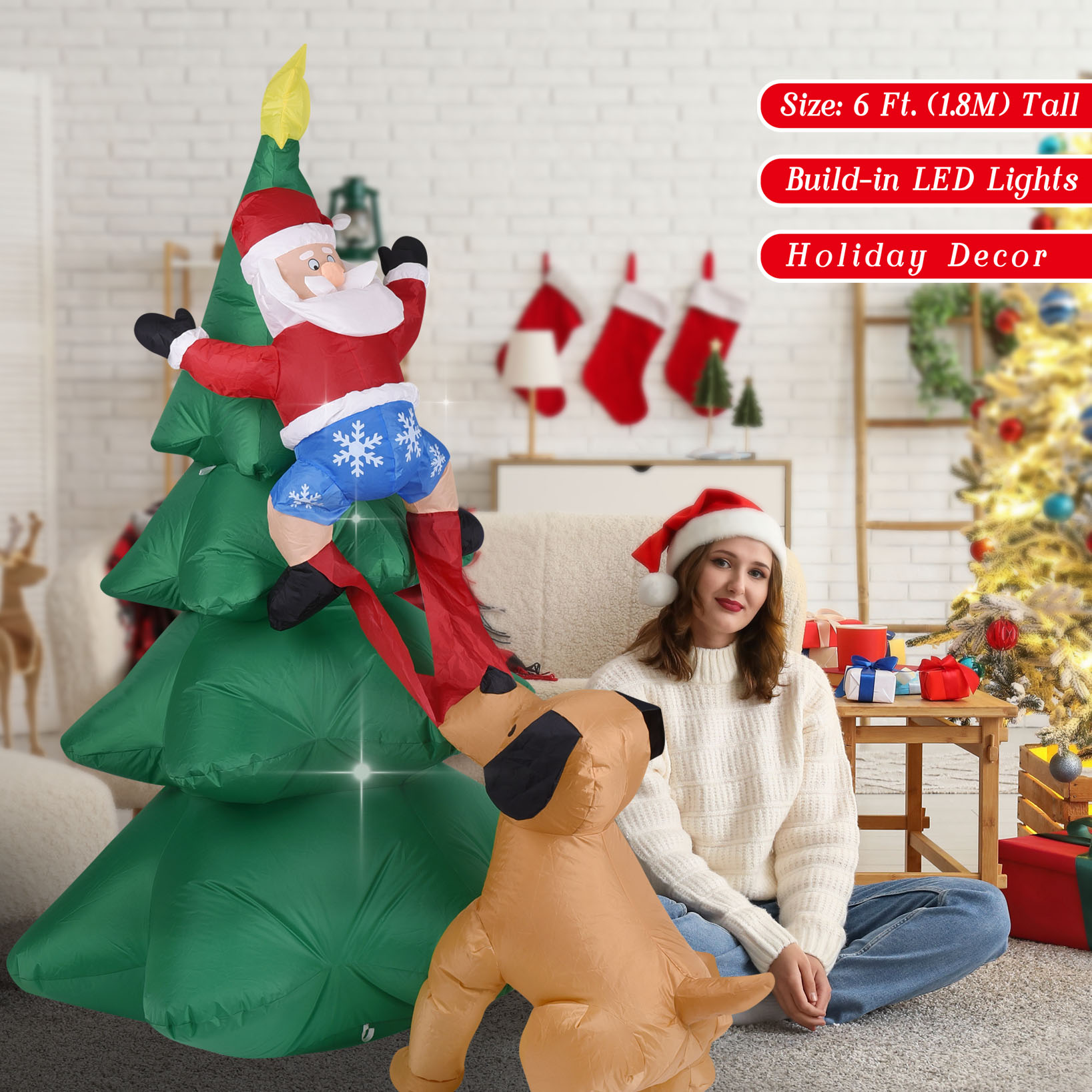 Cane gonfiabile di Natale con  - Lighting Tree Decor recensione e prezzo