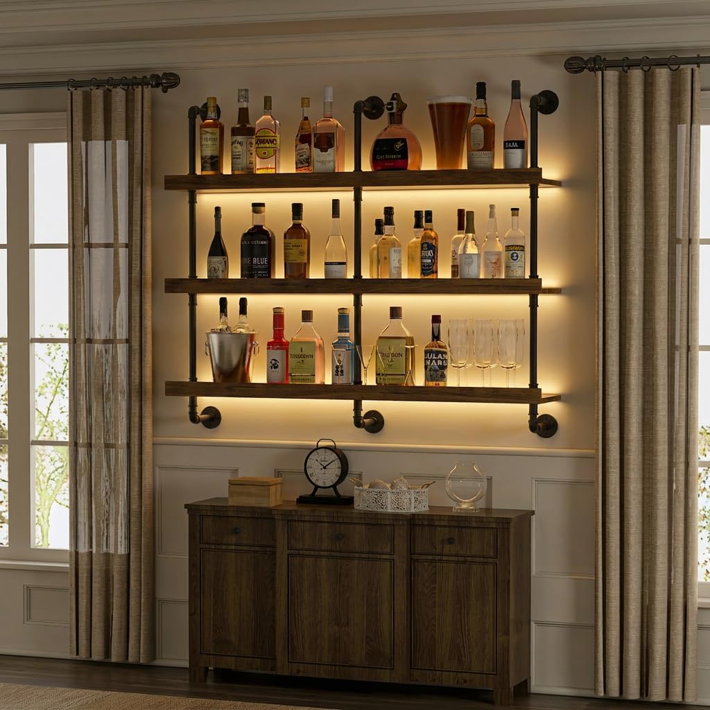 Portabottiglie da parete con l - Kitchen Decor Lighting recensione e prezzo
