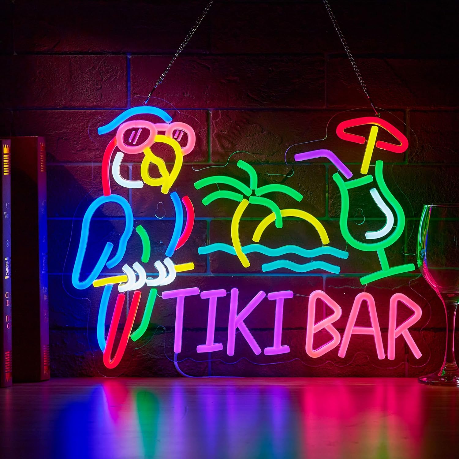 Insegna al Neon Tiki Bar con P - Lighting Tree Decor recensione e prezzo