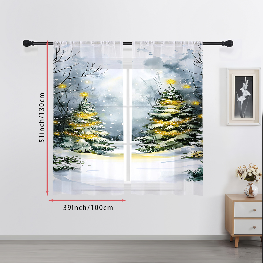 2 Pezzi di Tende Trasparenti c - Lighting Tree Decor recensione e prezzo
