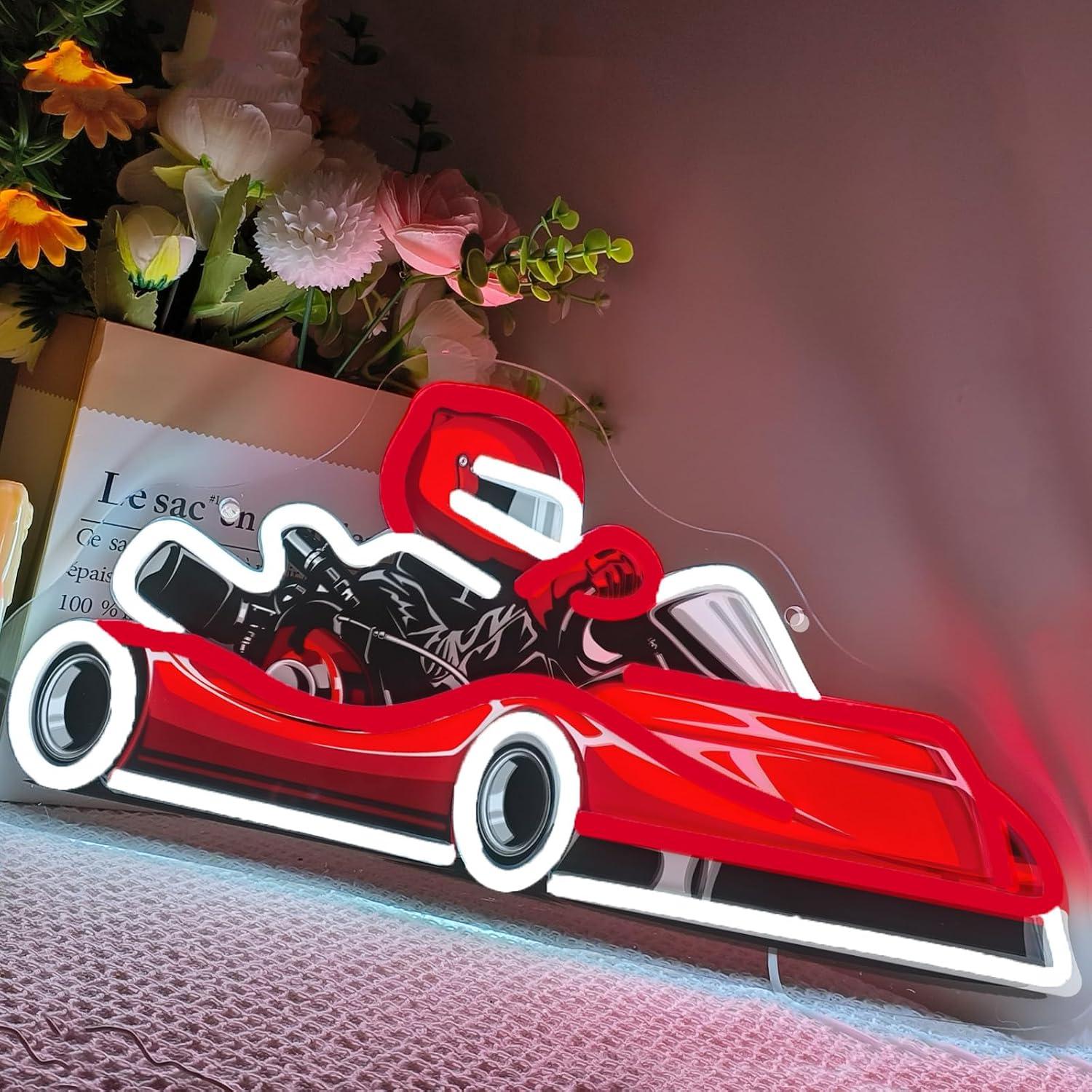Insegna al Neon Go Kart Racer, - Decor Kart Lighting recensione e prezzo